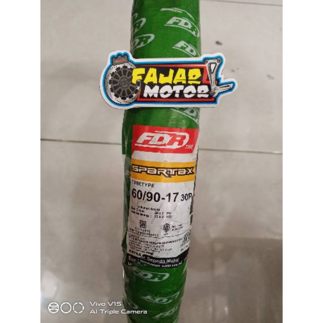 FDR BAN LUAR TYPE SPARTAX FLEMMO 60/90-17 TUBETYPE 225-17