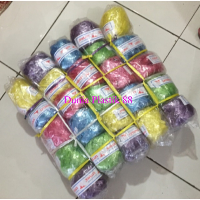  50pcs tali  plastik RAFIA  KECIL WARNA WARNI jahit karung 