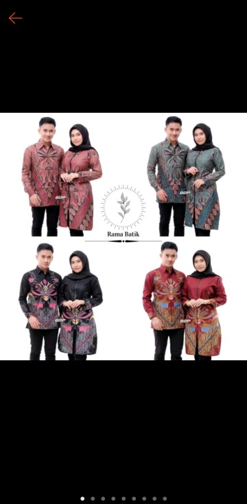 Ramabatik - (cod) Batik Couple Tunik Jelita Zipper Depan Terlaris M L Xl Xxl Jumbo