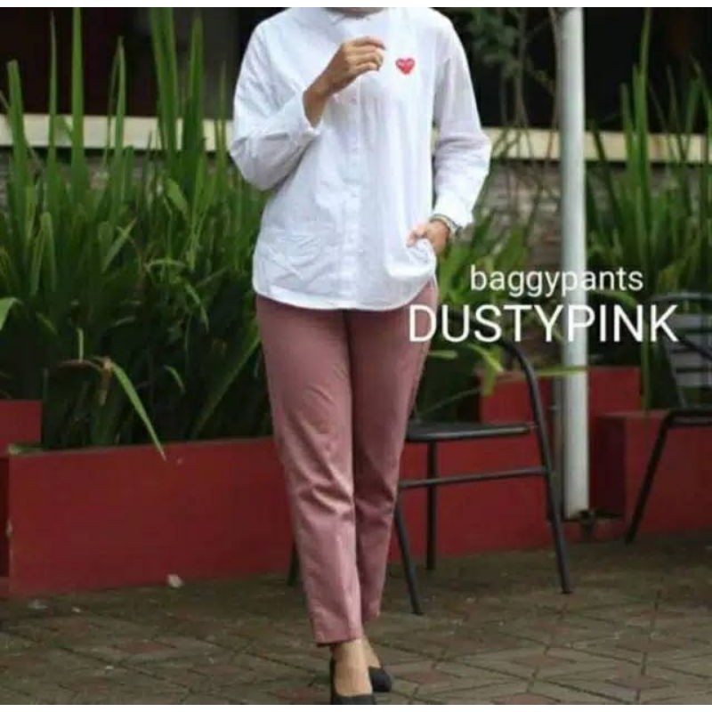 CELANA BAHAN WANITA PANJANG BAGY BEGY BEGGY BAGGY PANTS PANT KERJA KAIN WANITA