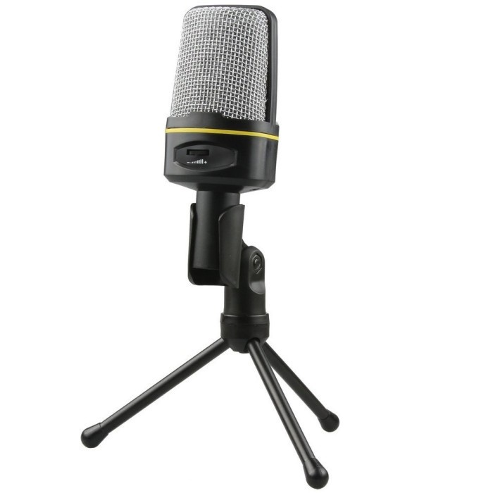 TAFF Mikrofon Gaming Smooth 3.5mm dengan Stand - Black