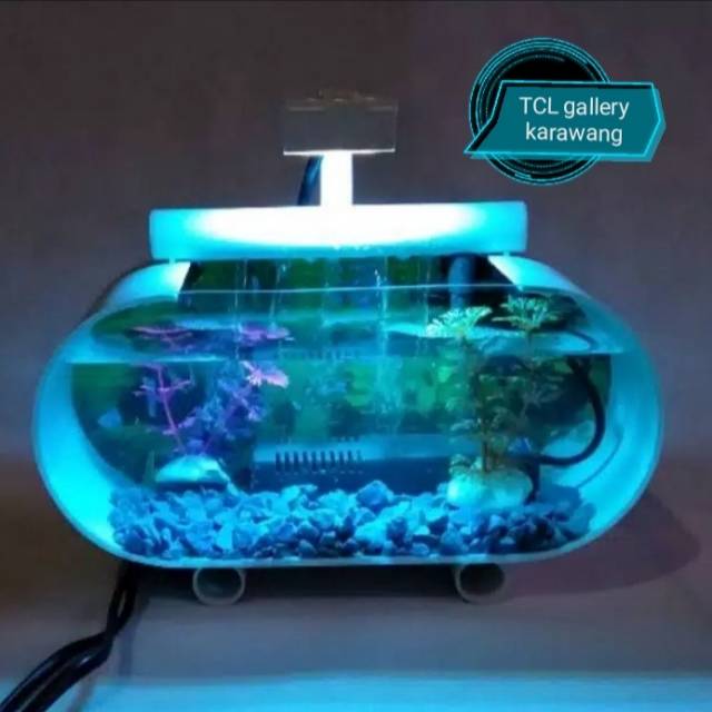 Aquarium mini acrilik pipa pvc mesin sirkulasi air mancur