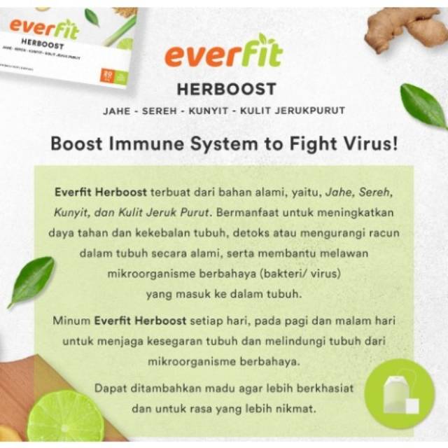 EVERFIT Herboost Tea | Boost Immune System to Fight Virus | Booster Tea