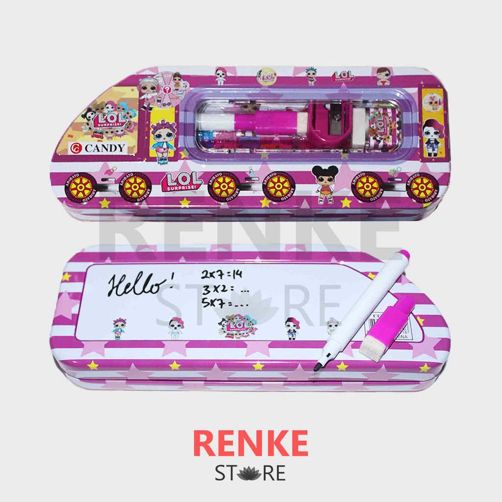 

Tempat Kotak Pensil LOL Surprise! Bus - Study Set Papan Tulis