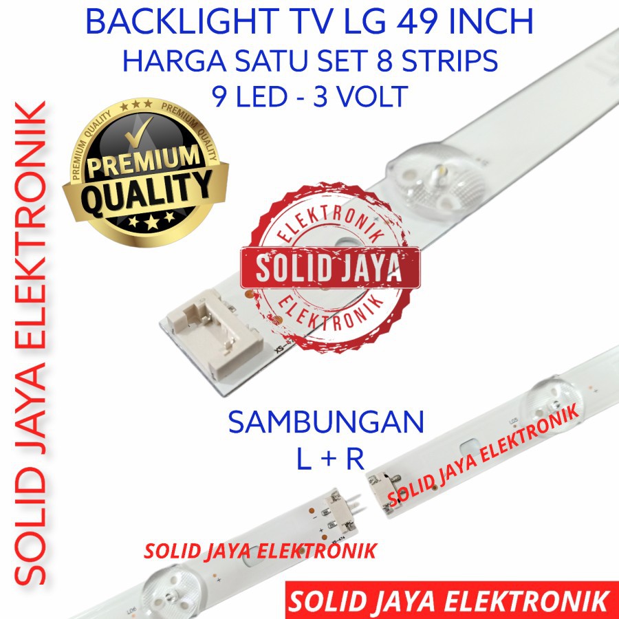 BACKLIGHT TV LED LG 49 INC 49UJ632T 49UJ632 T 49UM7100 49LJ5500 LAMPU BL 49UJ 49UM 49LJ 9K 9 KANCING LG 49INCH 49INC 49IN LAMPU 49 IN INCH