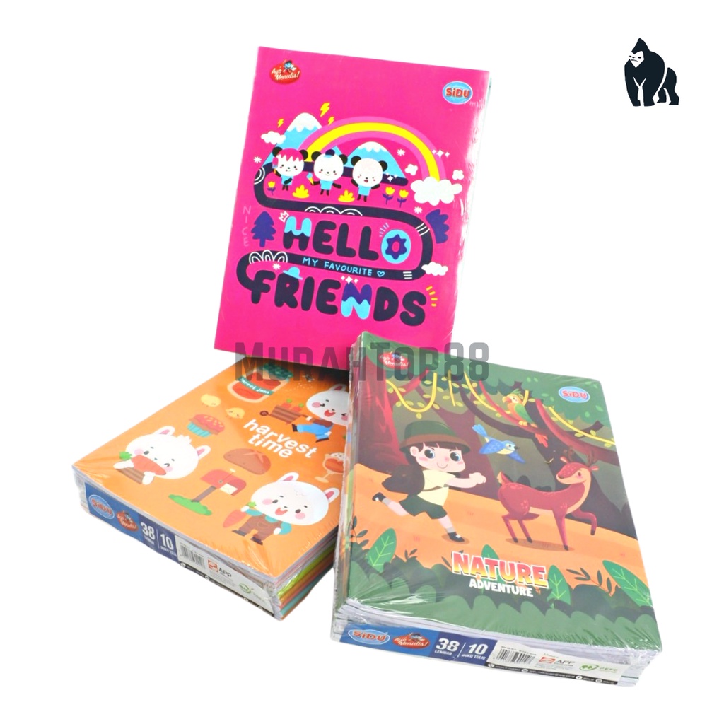 

RB Buku Tulis Sidu 38 Lembar / Buku Sekolah Anak Karakter Sinar Dunia [PER PACK ISI 10 PCS]
