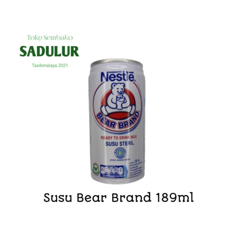 

Susu Murni BEAR BRAND - 189ml Susu steril Beuang Nestle Bear Brand