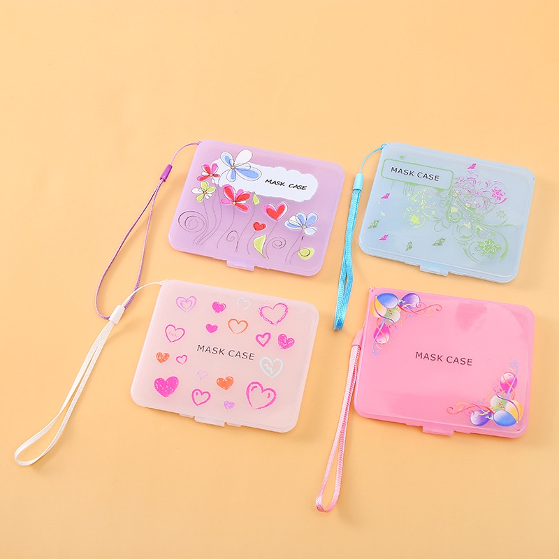 Kontainer Manager Plastik Luar Folder Portable Penyimpanan Masker Wajah Tahan Debu Disegel Packing Organizer Anti Bakteri