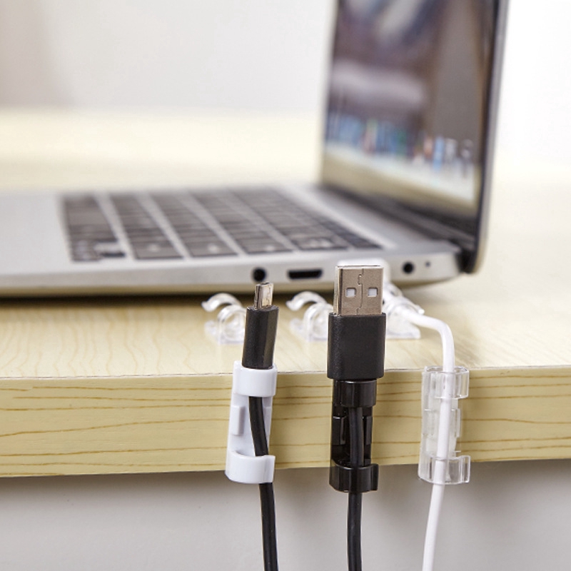 20 Pcs Klip Holder Organizer Kabel Kawat Dan Usb Dengan Perekat