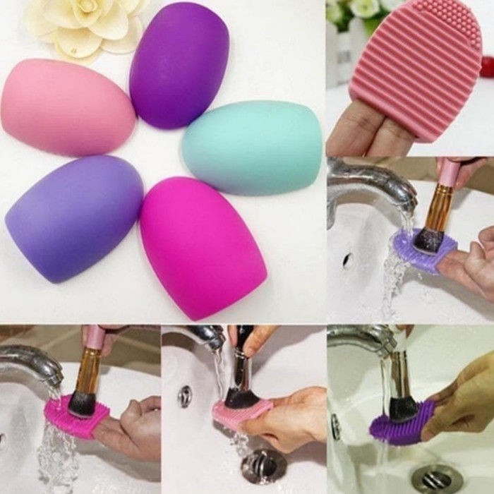 Egg Brush Cleaner Makeup Alat Pembersih Kuas Makeup