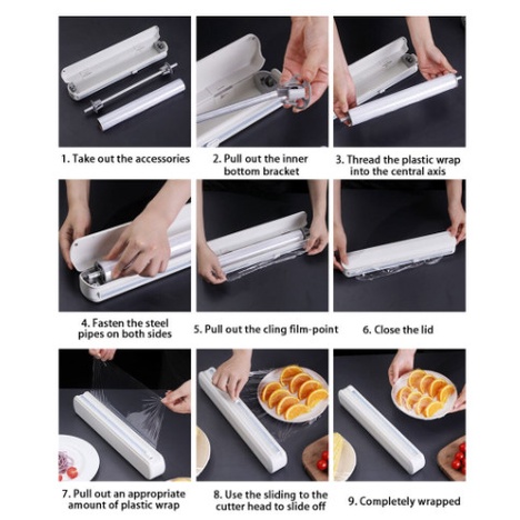 Cling Wrap Dispenser Alat Pemotong Food Plastic Wrapping Plastik Wrap