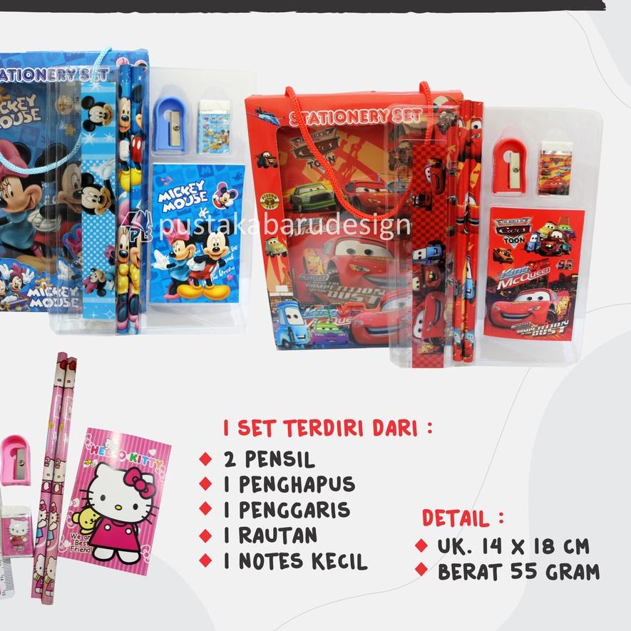 

SUPER MURAH - Paket Alat Tulis Anak Stationary Set Karakter Untuk TK Dan SD