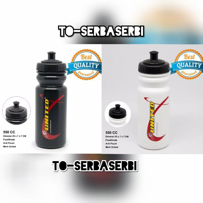 botol minum sepeda united 550 hitam putih