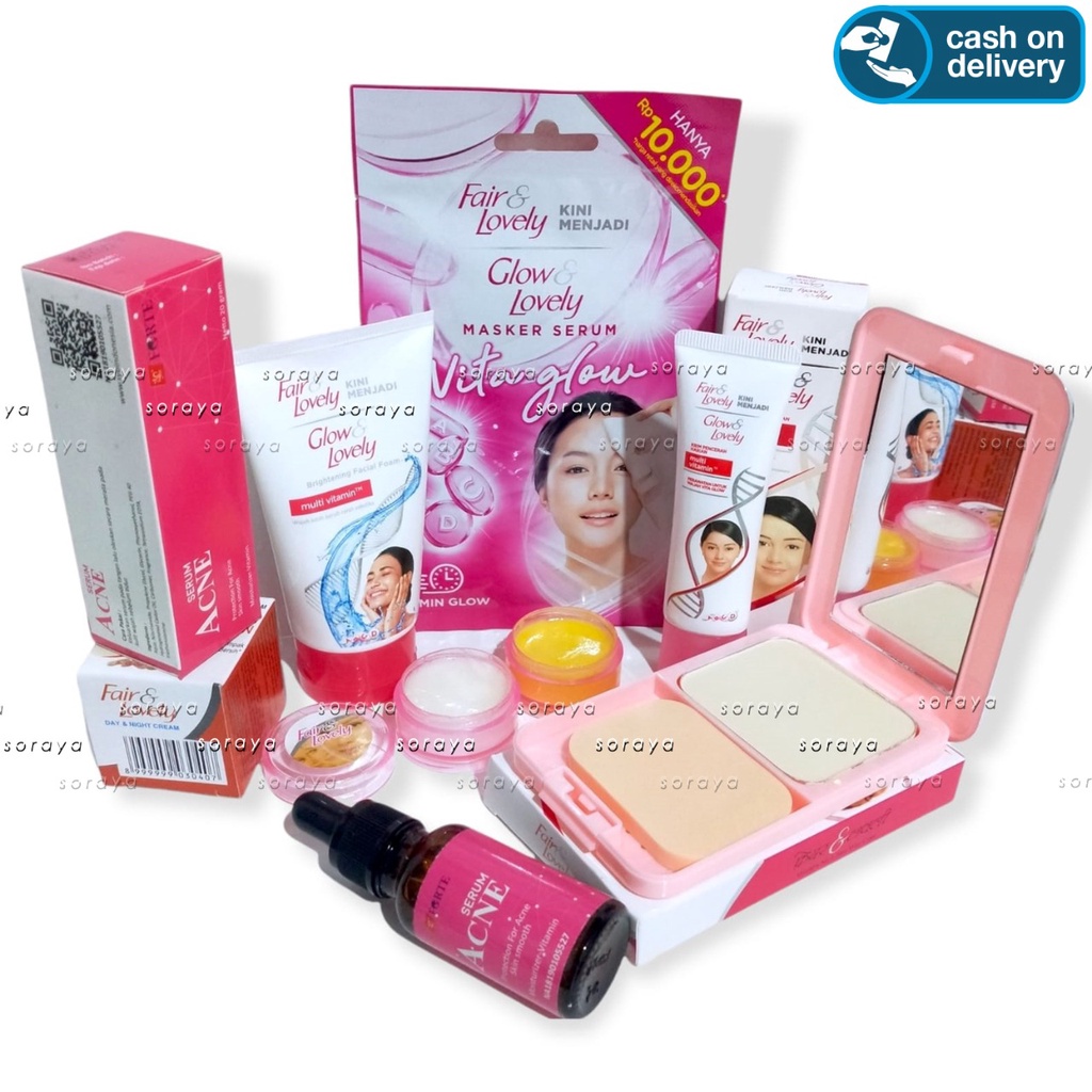 FAIR & LOVELY SERIES Paket Lengkap Fair & Lovely 1 Paket Original Murah Masker Serum Cream Siang dan