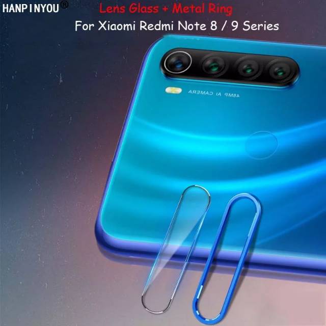 2in1-Tempered Glass Camera Xiaomi Redmi Note 8 / 8 Pro  Ring Kamera Pelindung Lens Kamera Belakang