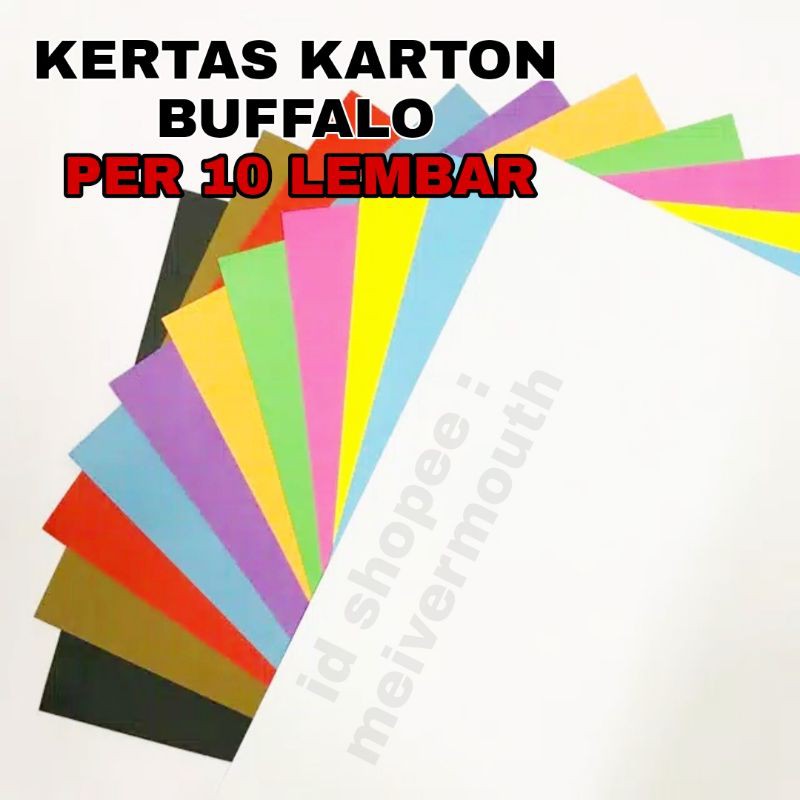 

Kertas Buffalo / Alas Cover Jilid Buku / Kliping per 10 lembar