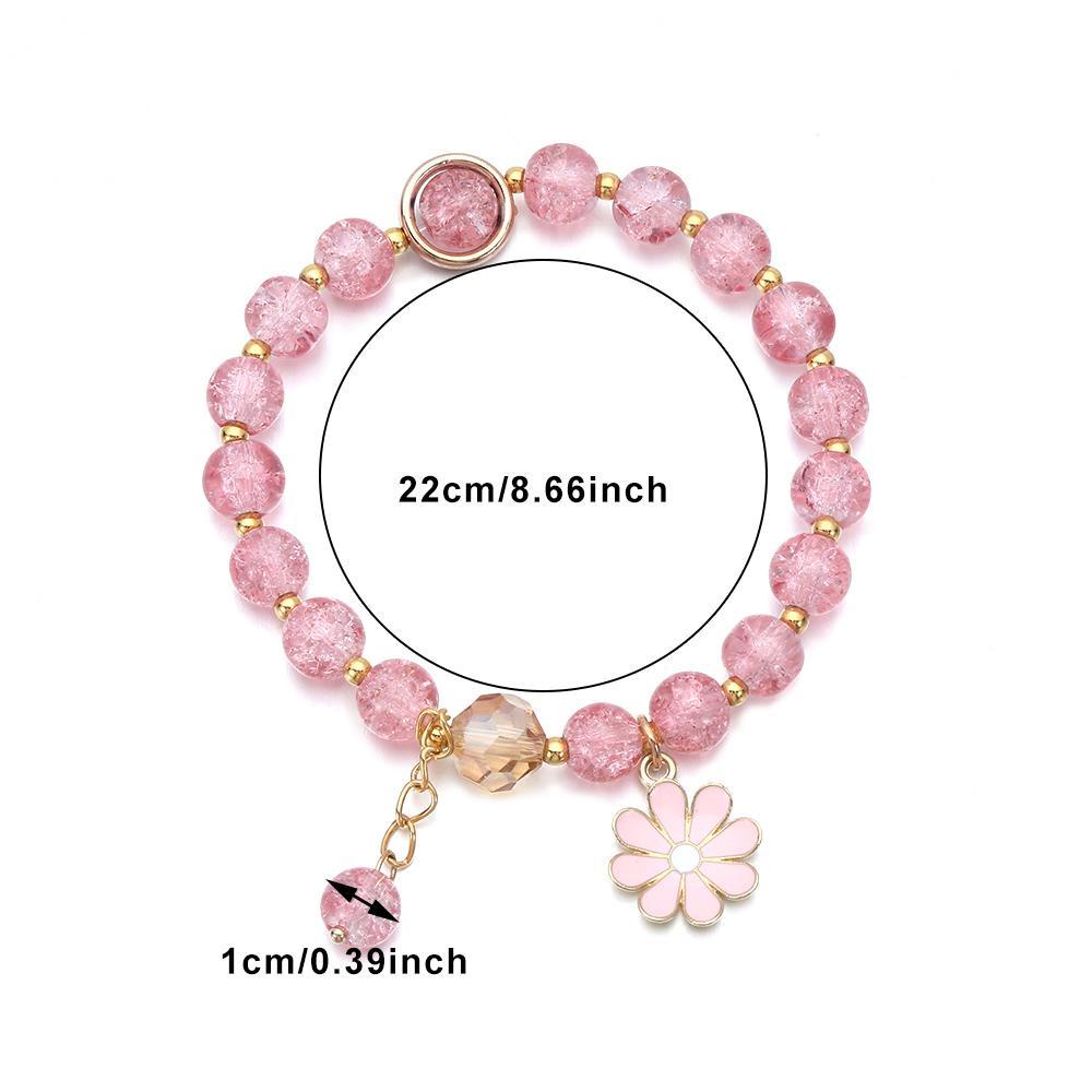 Top Daisy Kecil Gelang Baru Rantai Tangan Warna-Warni Perhiasan Fashion Pesona Cuff Bangles