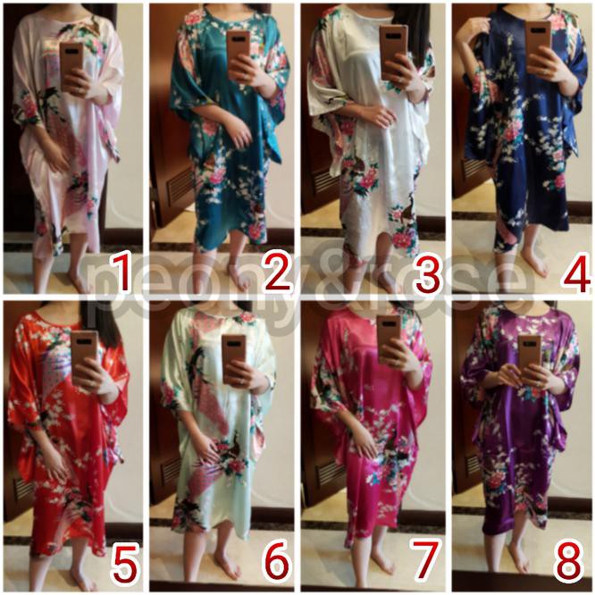 Daster Jumbo/ Ibu Hamil Sutra / Silk 100% Baju Tidur Import Satin - Putih "Harga Promo"