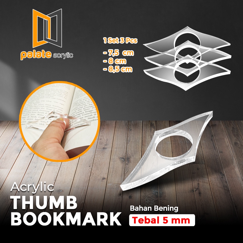 

AKRILIK / ACRYLIC THUMB BOOK / SUPPORT BOOK PAGE HOLDER BOOKMARK