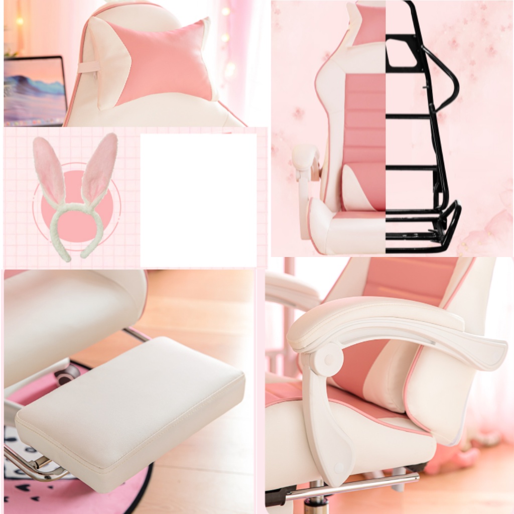 Bangku Gaming Kursi Gaming Chaho Chair Kursi Kerja Hidrolik Horizontal Footrest Kursi Balap