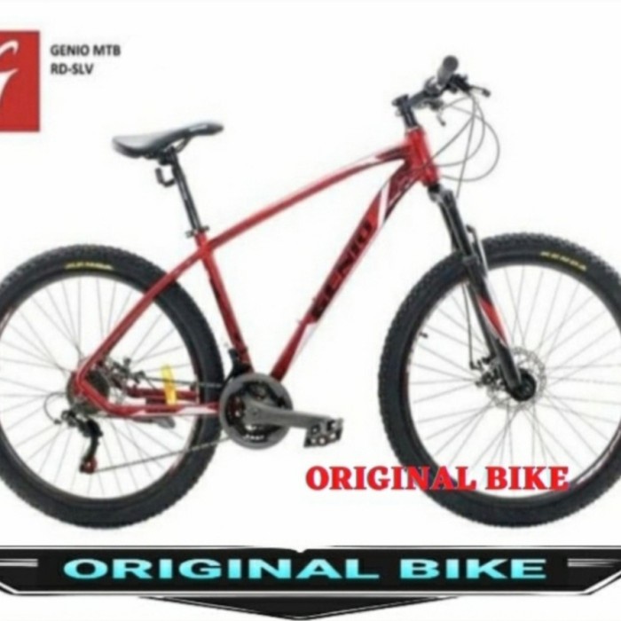 Sepeda gunung 27.5 MTB GENIO M541 NEW - Merah-silver