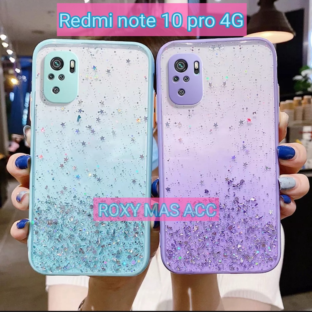 SOFTCASE ( XIAOMI REDMI NOTE 10 PRO ) TERBARU CASE DOVE GLITER FUZE TRANSPARAN DENGAN KAMERA PROTEKS