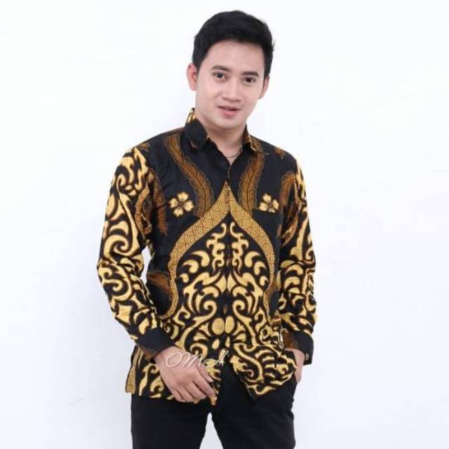 Kemeja Batik Pria PPBTK07 Modern Lengan Panjang Casual Modis Trendy Masa Kini M L XL ASLI PEKALONGAN