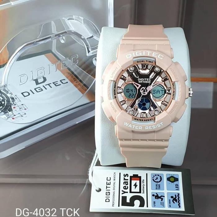 Bagus Jam Tangan Wanita/Anak" Digitec Original DG-4032 Peach DG4032 Series Bergaransi