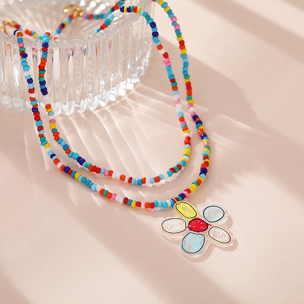 Kalung Dengan Liontin Butterfly Warna-Warni Untuk Wanita