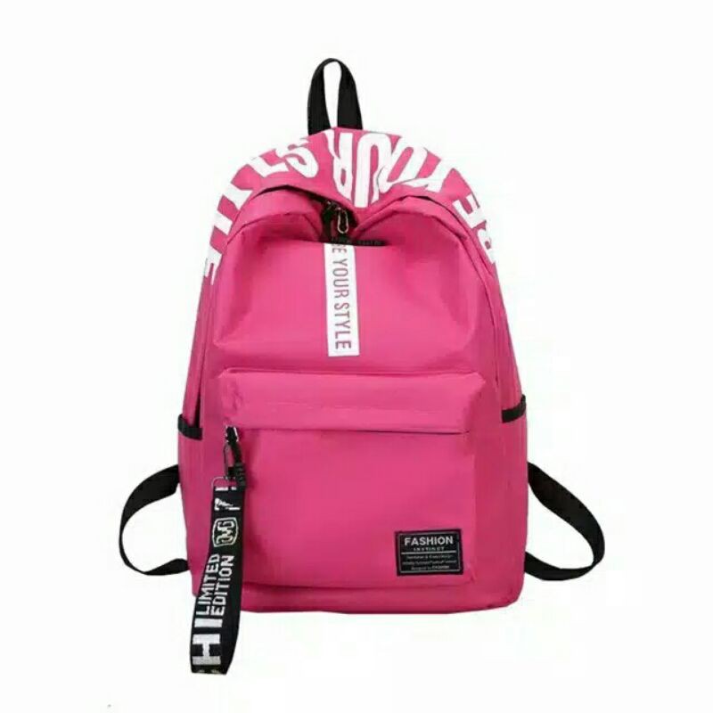 TAS BE YOUR STYLE BYS - Tas Ransel Backpack Korea Ransel Sekolah SWAG-MORYMONY-FANTA