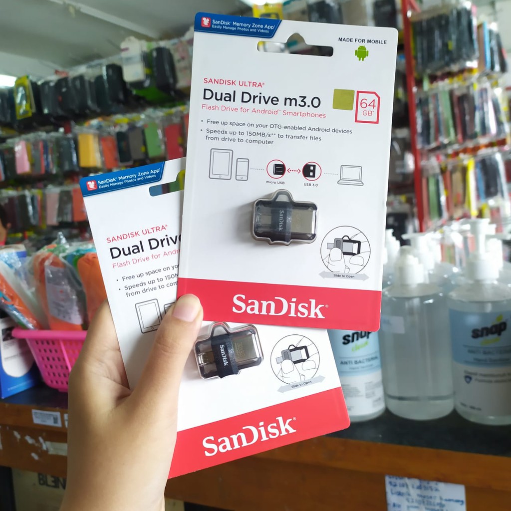 [ORIGINAL]Flashdisk OTG Sandisk Dual Drive m3.0 64 GB GARANSI 5THN