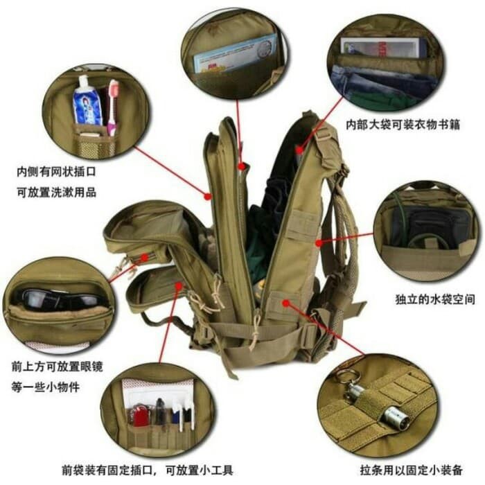 (T) TERMURAH tas ransel pria import tas army pria tas multifungsi