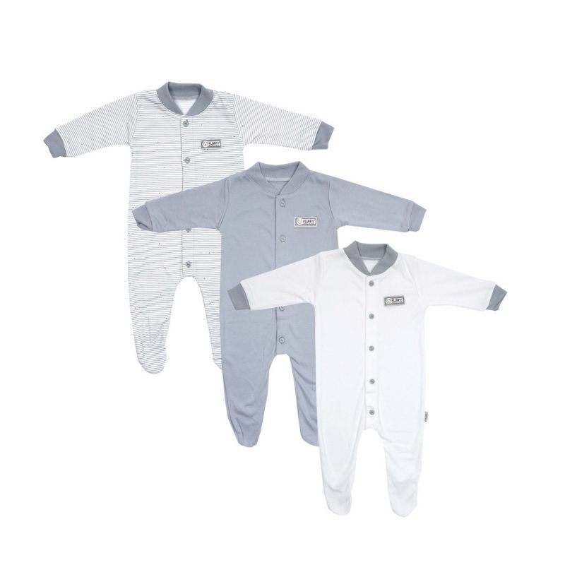 (FLUFFY) SLEEPSUIT TUTUP KAKI ABU SERIES