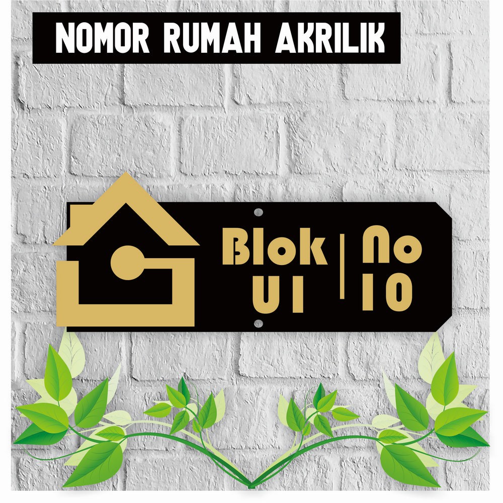 

PAPAN NOMOR ALAMAT RUMAH AKRILIK | NOMOR RUMAH ACRYLIC UKURAN 23x9 CM AKRILIK SOLID HN14