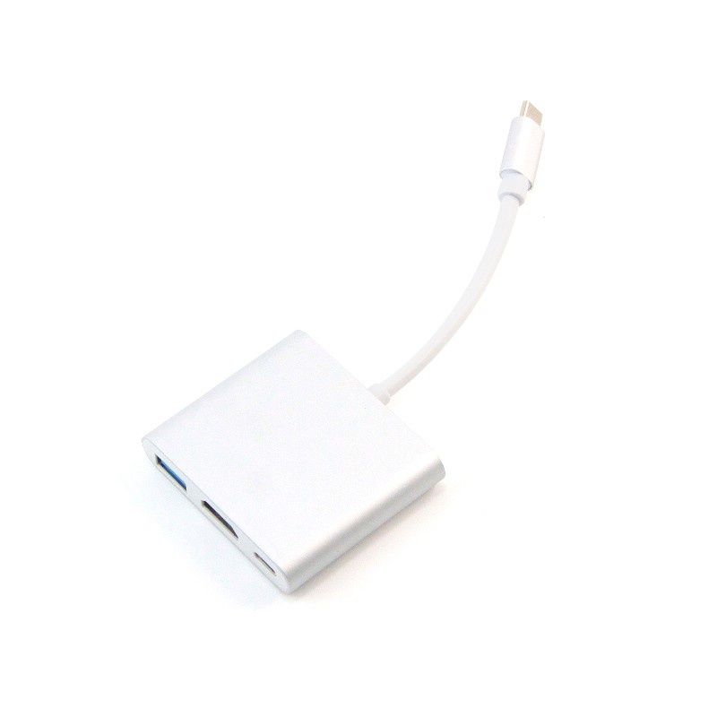 CONVERTER TYPE-C TO HDMI TYPE-C USB 3.0 3in1 - KABEL MONITOR/PROYEKTOR