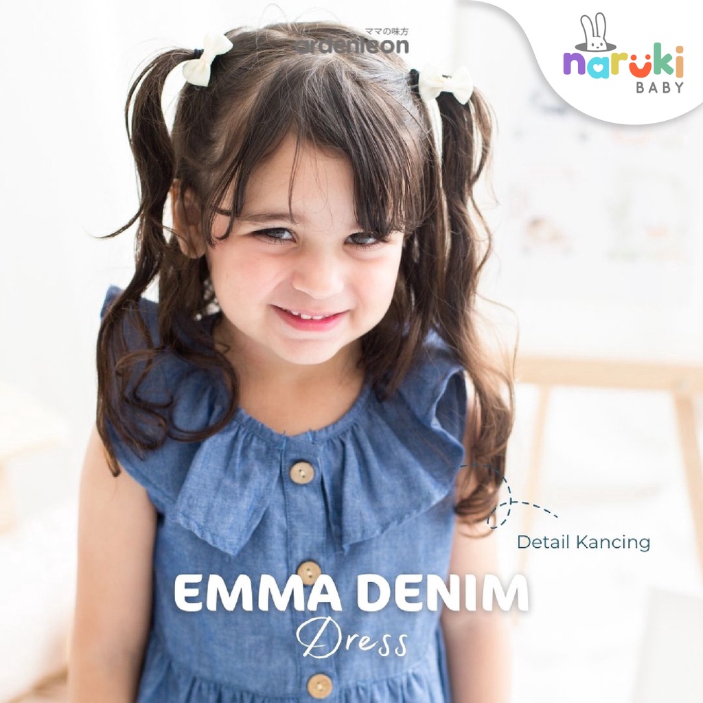 Ardenleon Denim Emma Dress Girl Arden Leon Gaun Anak Perempuan