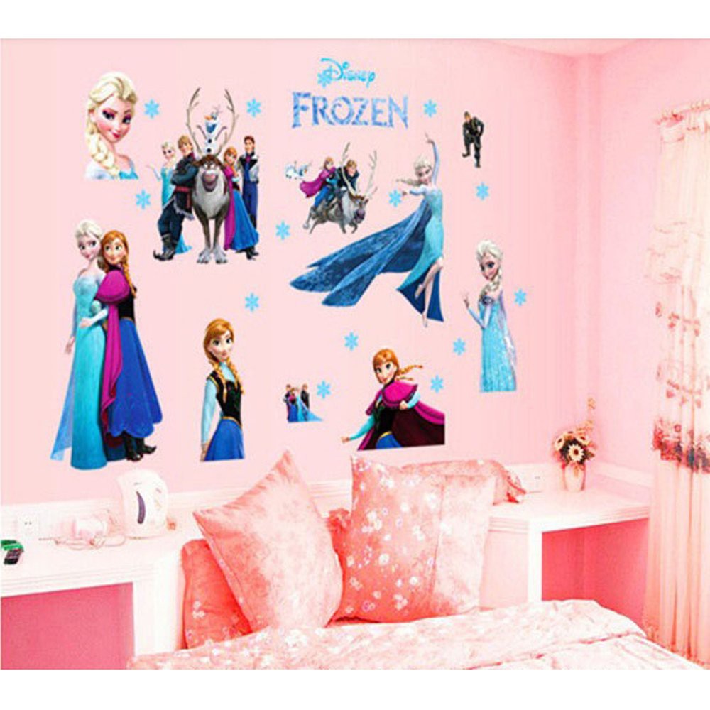 WALLSTICKER WALLSTIKER WALL STIKER STICKER SETIKER DINDING FROZEN KARAKTER WALSTICKER KARTUN TEMPELAN DINDING FROSEN ELSA ELZA ANNA ANA OLAF DEKORASI RUMAH RUANG LEMARI KELUARGA TIDUR ANAK ANAK COWOK CEWEK PREMPUAN