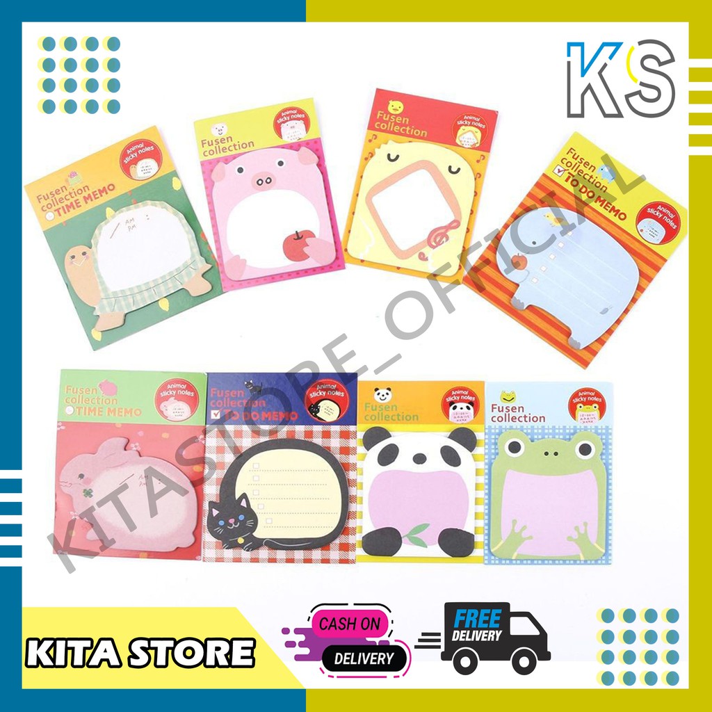 

KitaStore COD Memo Motif Binatang / Sticky Notes Memo Karakter Animal / Tempelan Kertas Catatan U60