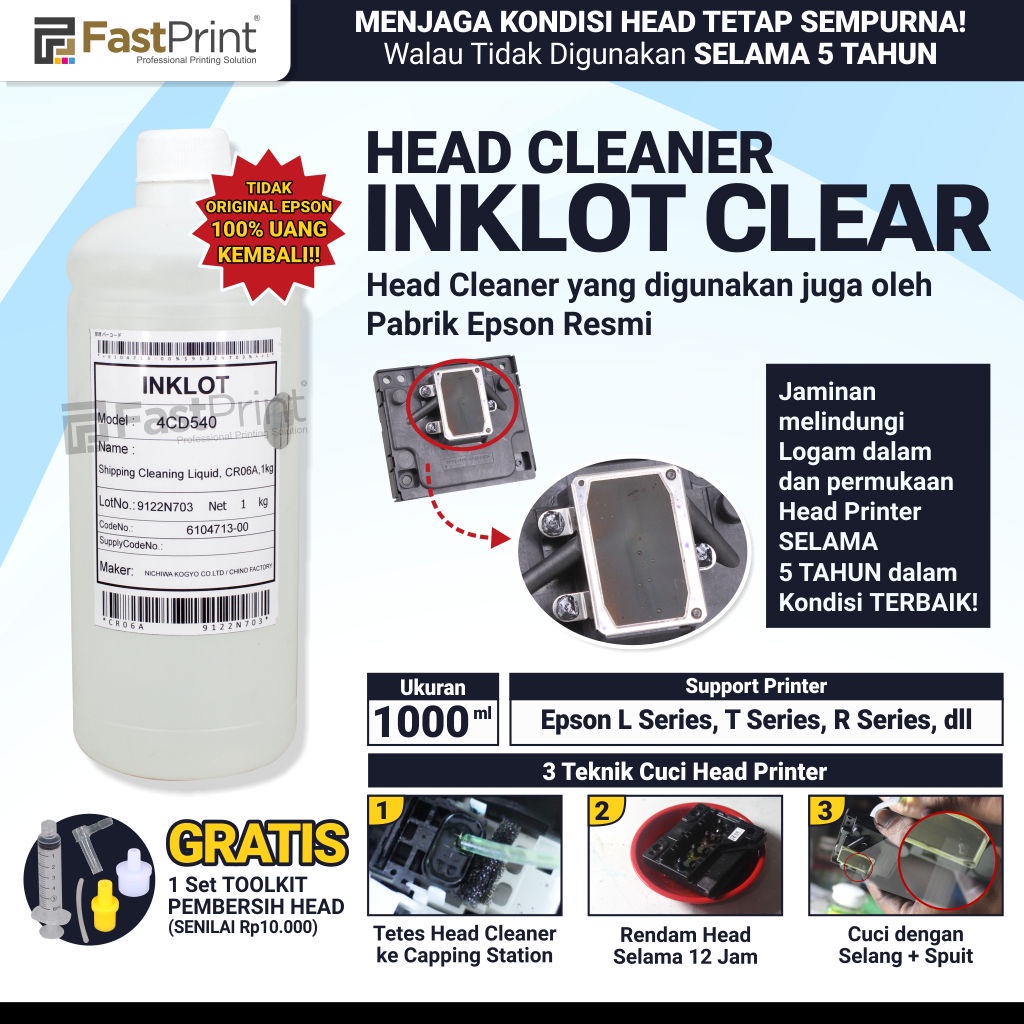 Head Cleaner Sublim Jet Premium Fast Print 1000 ML