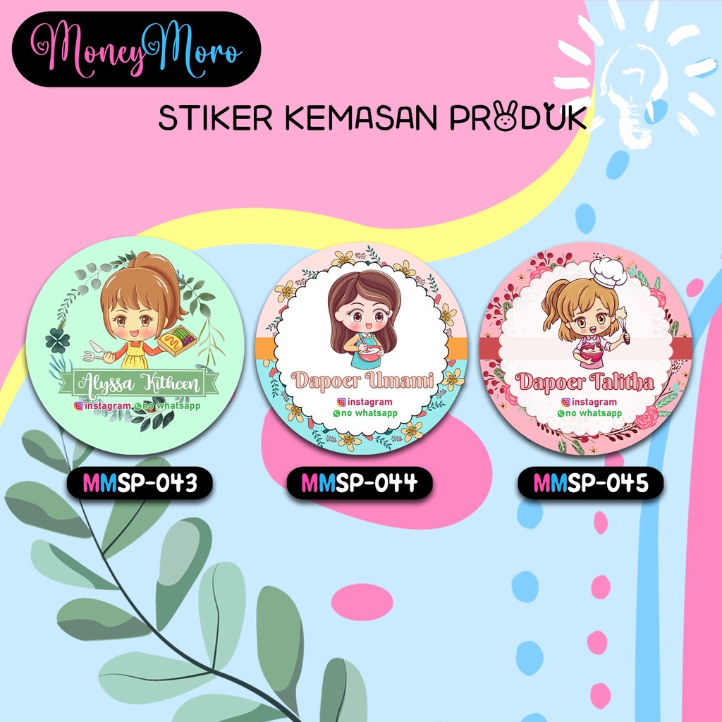 

MoneyMoro Stiker Kemasan Makanan / Label Kue Kering / Stiker Produk 043-045