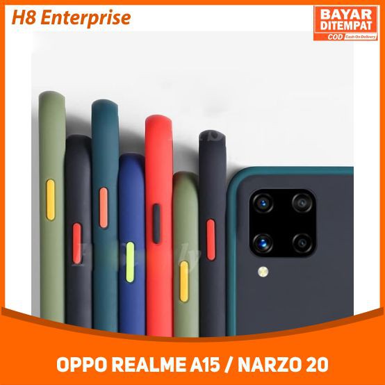 Case Oppo OPPO / Realme A15 / Narzo 20 Silikon Soft Case Colored Frosted