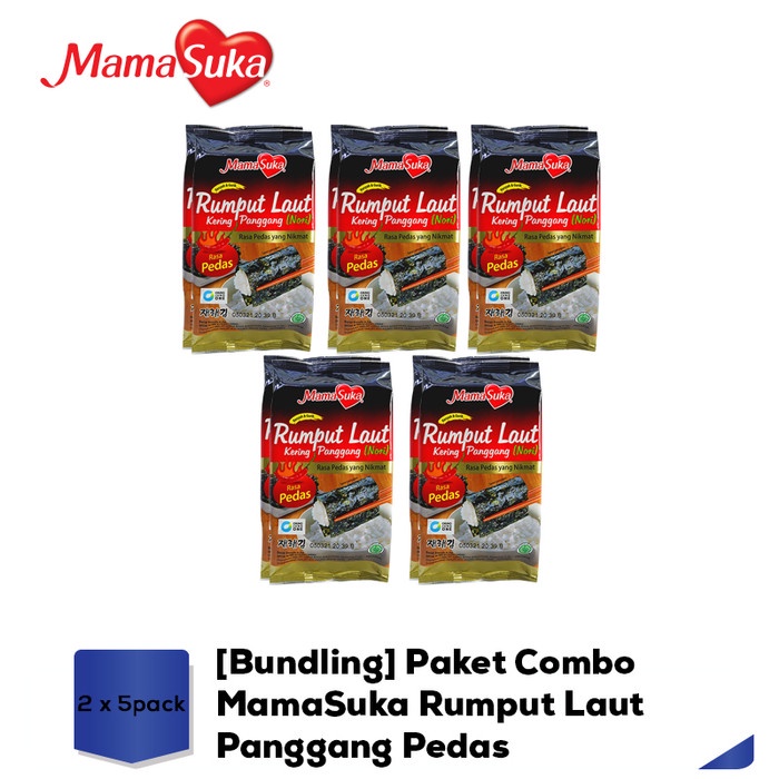 

Instant-Camilan- Bundling Paket Combo Mamasuka Rumput Laut Panggang Pedas - 5 Pack -Camilan-Instant.