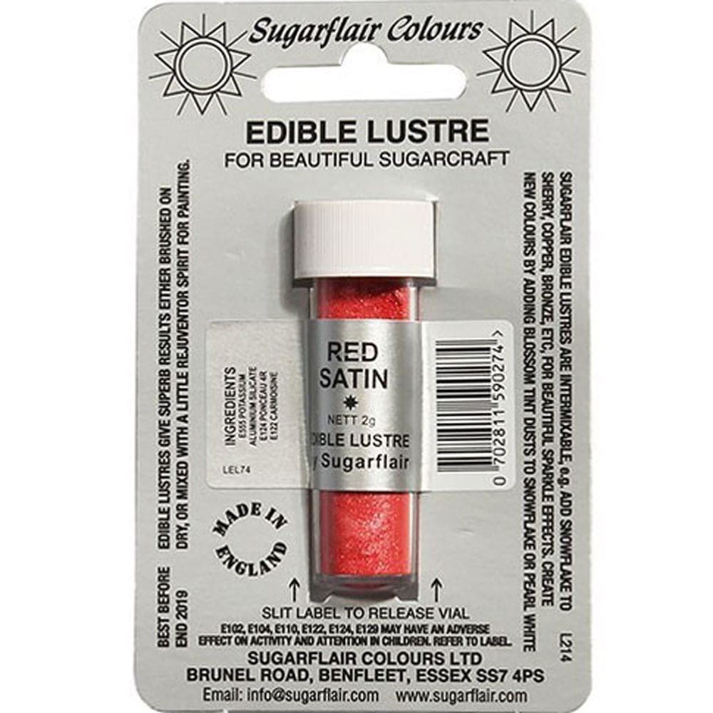 

Sugarflair Edible Lustre Dust - Red Satin