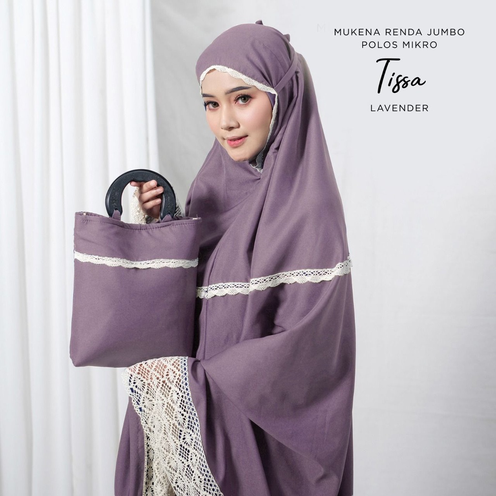 MUKENA BALI TASIK - MUKENA RENDA DEWASA JUMBO POLOS MIKRO TISSA