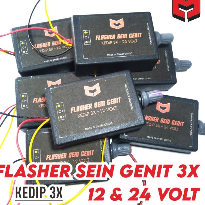 Menarik.. FLASHER SEIN GENIT 3X TERBARU 3 KAKI KECEPATAN KEDIP SEIN BISA DI ATUR 12 & 24 VOLT MOBIL 