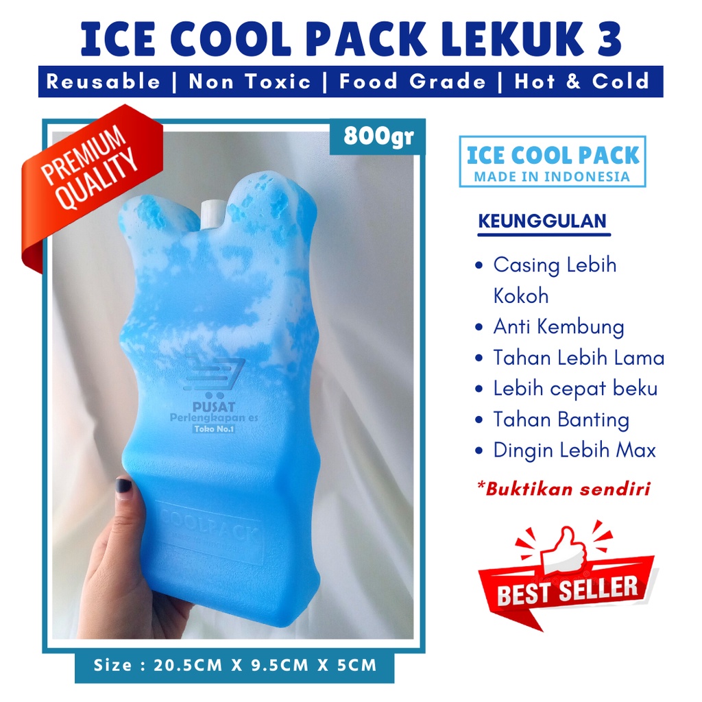 ICE PACK COOLER LEKUK 3 / ICE PACK ASI /PENGGANTI LEMARI ES/HARGA BLUE ICE PACK/TEMPAT  ICE PACK FREEZER