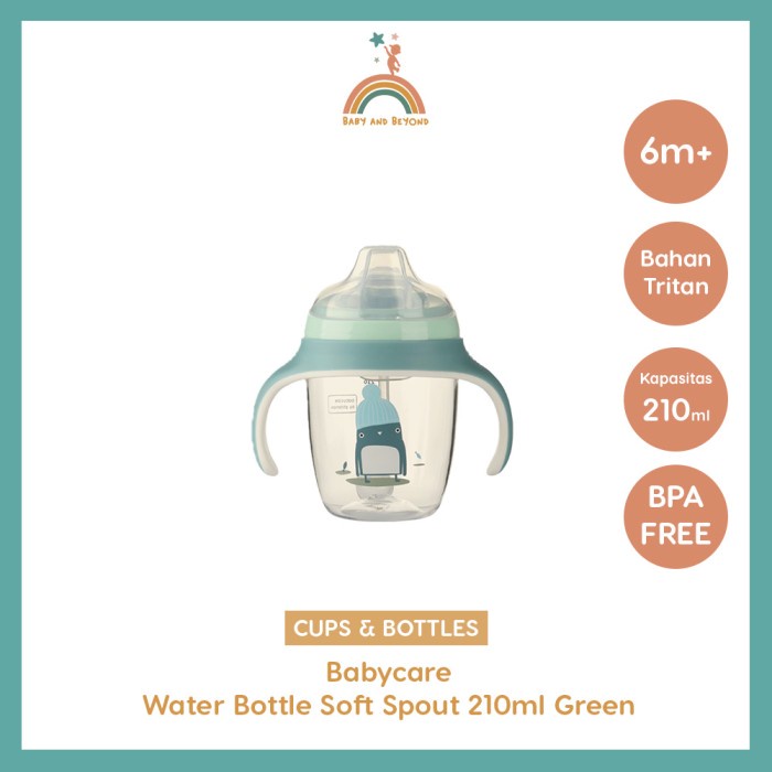 

Babycare Water Bottle Soft Spout Cup Tritan 210ml / Botol Minum Anak - Hijau