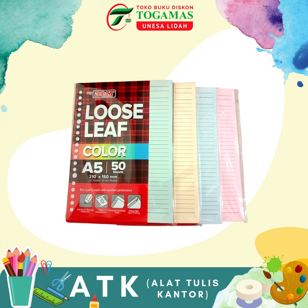 

LOOSE LEAF BBO LL 50 A5 WARNA BIG BOSS/ READY STOCK