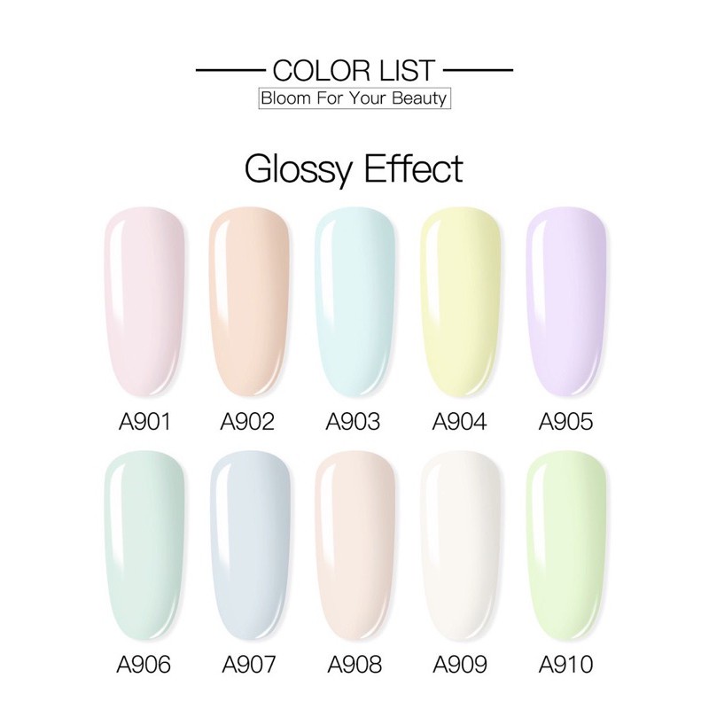 ROSALIND MACARON SERIES GEL POLISH PASTEL COLOR / kutek gel rosalind pastel nail art