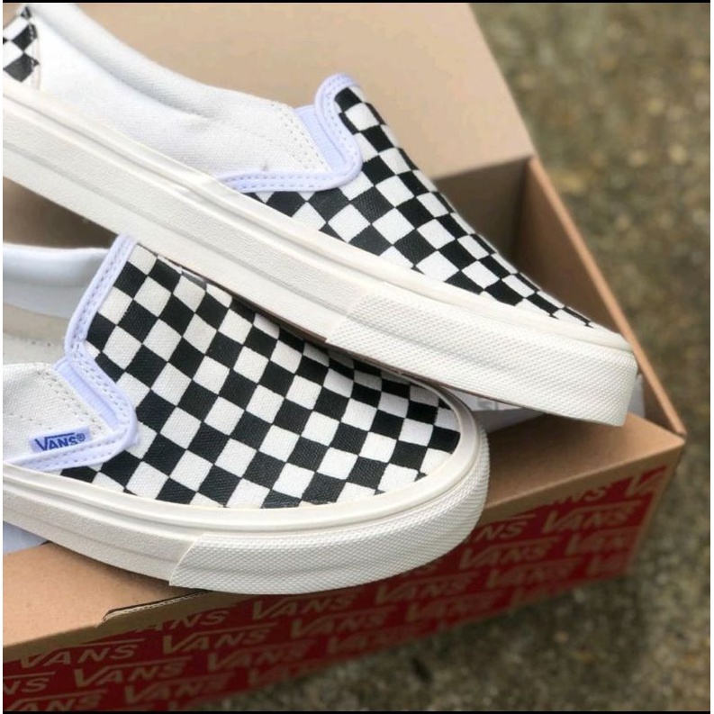 [BISA COD] Sepatu Slip On Checkerboard Mono OG Wafle Dt 36-43 Made In China